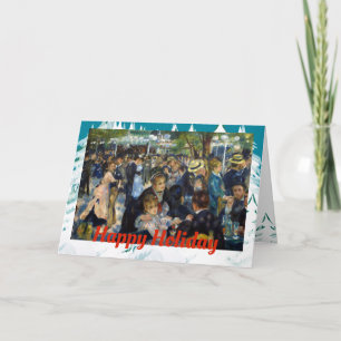 Cartes Pour Fêtes Annuelles Renoir Moulin de la Galette Arbres Cadre Noël