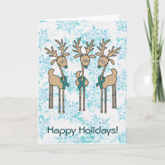 Cartes Pour Fêtes Annuelles Renouveau en ruban turquoise