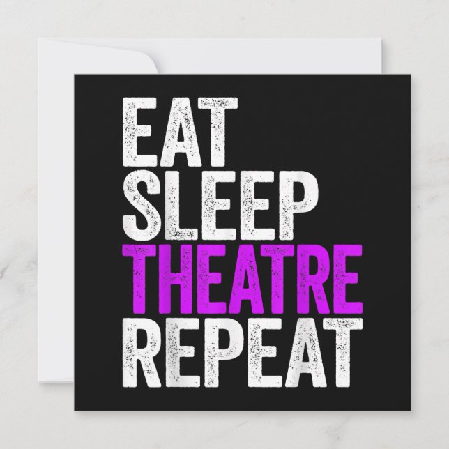 Cartes Pour Fêtes Annuelles Répéter le théâtre du sommeil (Devant)