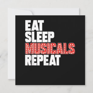 Cartes Pour Fêtes Annuelles Répéter les comédies musicales du sommeil