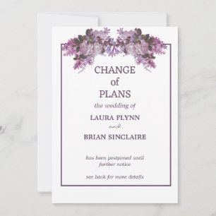 Cartes Pour Fêtes Annuelles Report de mariage Bouquet Floral Enregistrer la da