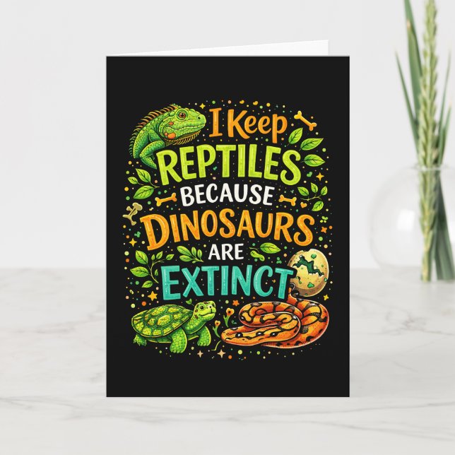 Cartes Pour Fêtes Annuelles Reptiles Rule (Devant)