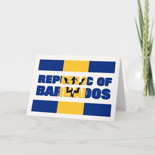 CARTES POUR FÊTES ANNUELLES RÉPUBLIQUE DE BARBADOS (Devant)