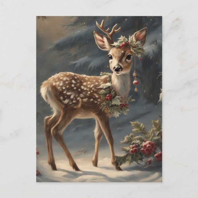 Cartes Pour Fêtes Annuelles Réseaux de Noël mignons (Devant)