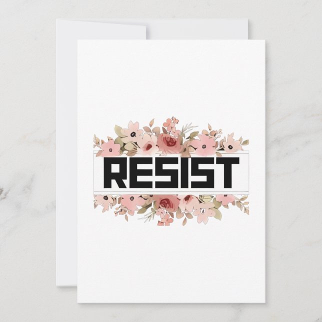 Cartes Pour Fêtes Annuelles RÉSISTER À La Manifestation politique anti-Trump (Devant)