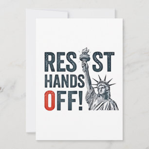 Cartes Pour Fêtes Annuelles Résister Mains Hors Liberté Statut Anti Trump