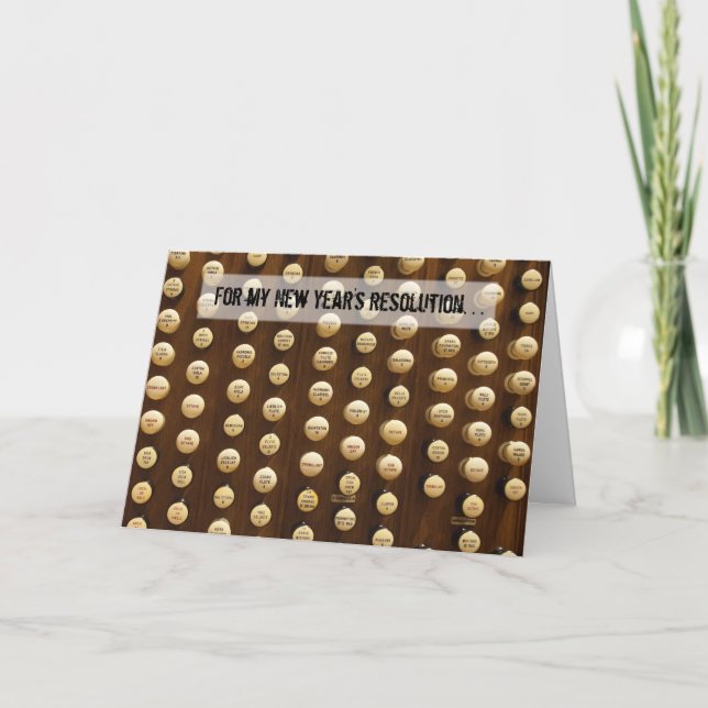 Cartes Pour Fêtes Annuelles Résolution de New year (Devant)