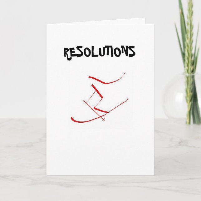 Cartes Pour Fêtes Annuelles Résolutions (Devant)