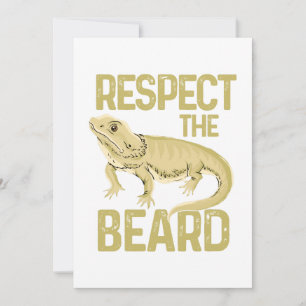 Cartes Pour Fêtes Annuelles Respectez l'animal barbu de reptile de dragon de