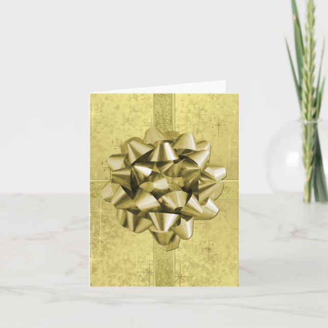 Cartes Pour Fêtes Annuelles Ressemble à un cadeau de Noël Gold Foil (Devant)