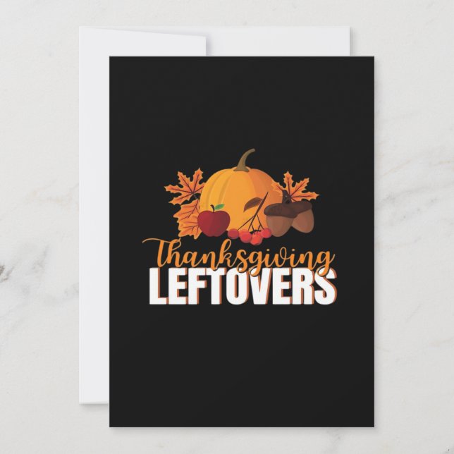 Cartes Pour Fêtes Annuelles Restes de Thanksgiving Créatif Mème Casual (Devant)