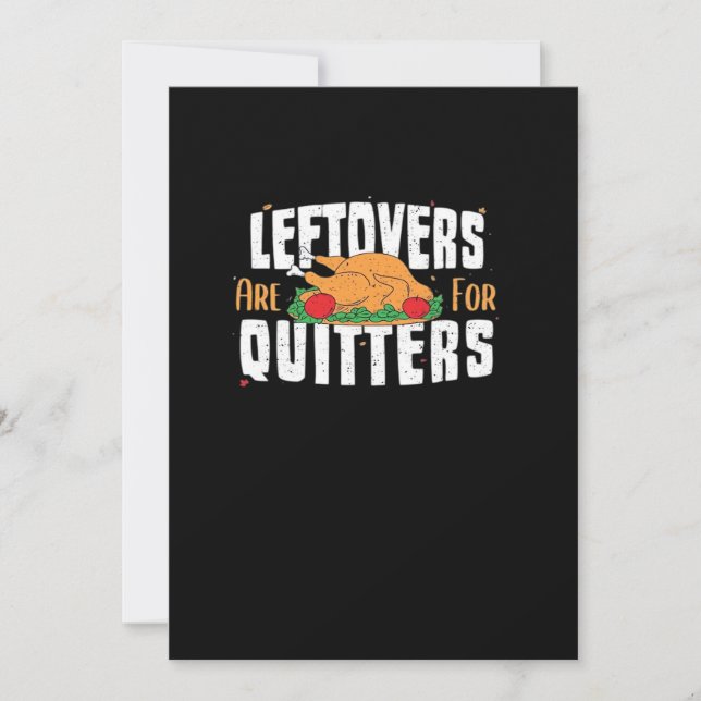Cartes Pour Fêtes Annuelles Restes Sont Pour Les Quitteurs Drôle De Thanksgivi (Devant)