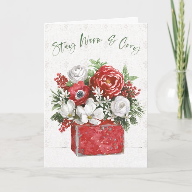 Cartes Pour Fêtes Annuelles Restez au chaud et cosy (Devant)