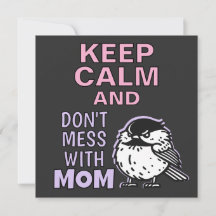 Restez calme et ne manquez pas avec maman