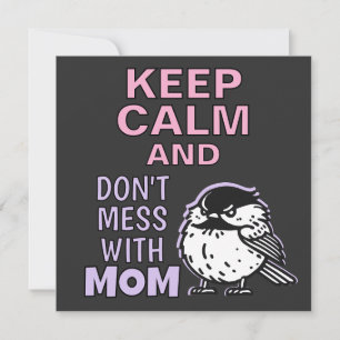Cartes Pour Fêtes Annuelles Restez calme et ne manquez pas avec maman