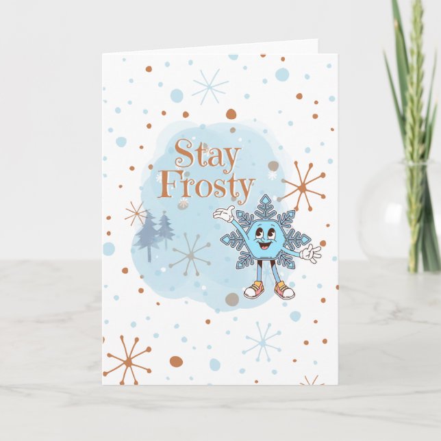 Cartes Pour Fêtes Annuelles Restez Frosty (Devant)