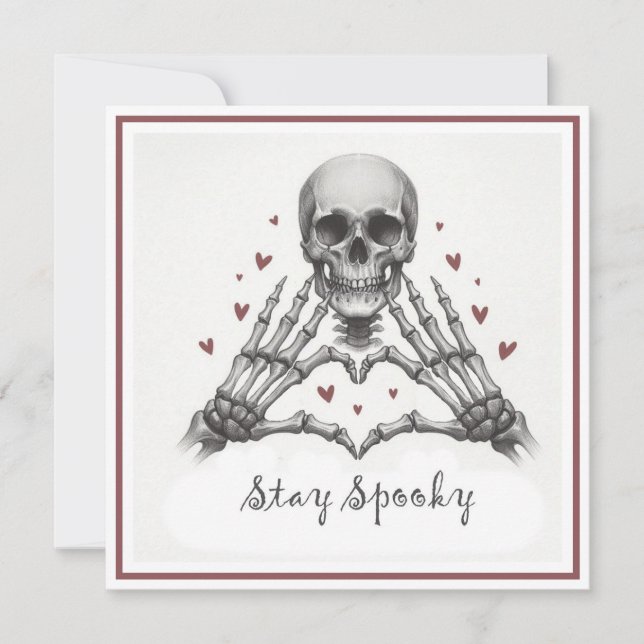 Cartes Pour Fêtes Annuelles Restez un Saint-Valentin effrayant (Devant)