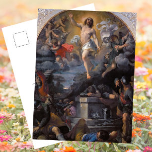 Cartes Pour Fêtes Annuelles Résurrection baroque catholique Jésus Christ Pâque