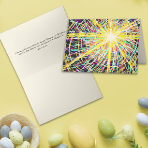 Cartes Pour Fêtes Annuelles Résurrection de l'art abstrait Gloire Pâques Verse