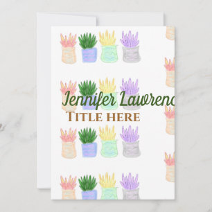 Cartes Pour Fêtes Annuelles Retour à l'école nom du professeur titre succulent