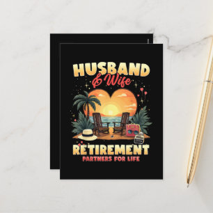 Cartes Pour Fêtes Annuelles Retraite du mari et de la femme