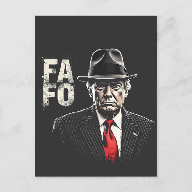 Cartes Pour Fêtes Annuelles Retro Américain Donald Trump FAFO USA Drapeau Patr (Devant)