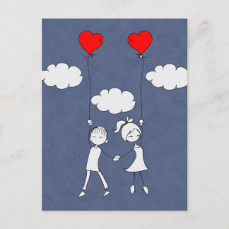 Cartes Pour Fêtes Annuelles Rétro amoureux d'amour de Valentine