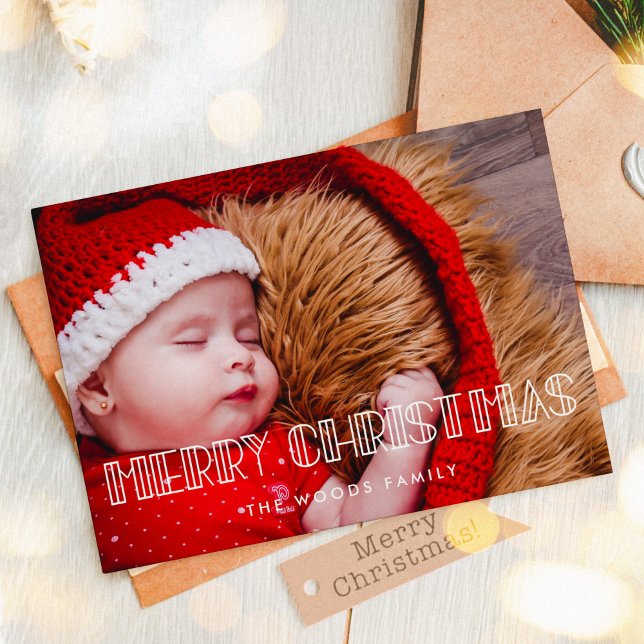 Cartes Pour Fêtes Annuelles Retro Art déco Joyeux Noël Photo (Créateur téléchargé)