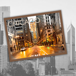 Cartes Pour Fêtes Annuelles Retro Chicago USA America Illinois Travel