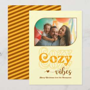 Cartes Pour Fêtes Annuelles Rétro Crépuscule Ambiance Cosy de Noël Uniquement 