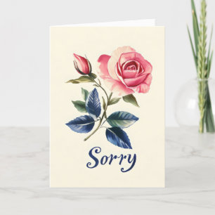 Cartes Pour Fêtes Annuelles Rétro Désolé Rose rose rose