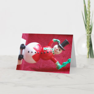 Cartes Pour Fêtes Annuelles Retro Frosty le Snowman