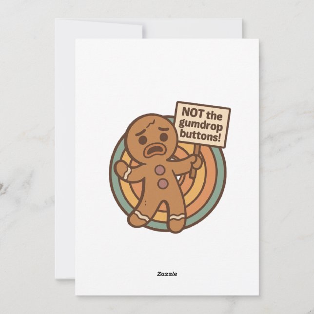 Cartes Pour Fêtes Annuelles Retro Gingy Christmas Card – Cute Holiday Greeting (Dos)