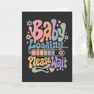 Cartes Pour Fêtes Annuelles Rétro Groovy Bébé Chargement Veuillez Patienter Ma