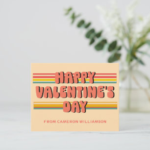 Cartes Pour Fêtes Annuelles Rétro Groovy École Saint-Valentin Personnalisé