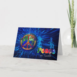 Cartes Pour Fêtes Annuelles Rétro Hippie Paix sur Terre Tie Die