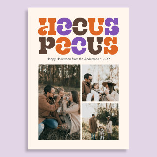 Cartes Pour Fêtes Annuelles Retro Hocus Pocus Halloween Photo Collage