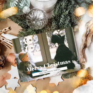 Cartes Pour Fêtes Annuelles Retro Joyeux Noël Famille Photo