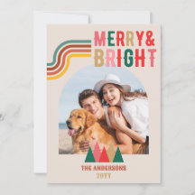 Retro Merry Bright Arche 4 Photo Noël