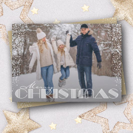 Cartes Pour Fêtes Annuelles Retro Merry Christmas Typographie