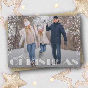 Cartes Pour Fêtes Annuelles Retro Merry Christmas Typographie