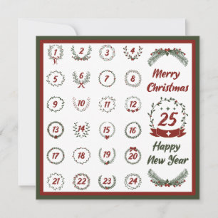 CARTES POUR FÊTES ANNUELLES RETRO NOËL AVENT 2023