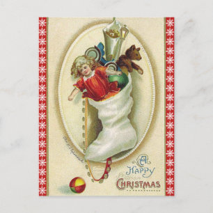 Cartes Pour Fêtes Annuelles Rétro Noël Stocker avec jouets
