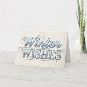 Cartes Pour Fêtes Annuelles Rétro Noël Vœux d'Hiver