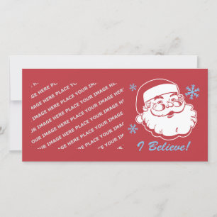 Cartes Pour Fêtes Annuelles Retro Père Noël Believe