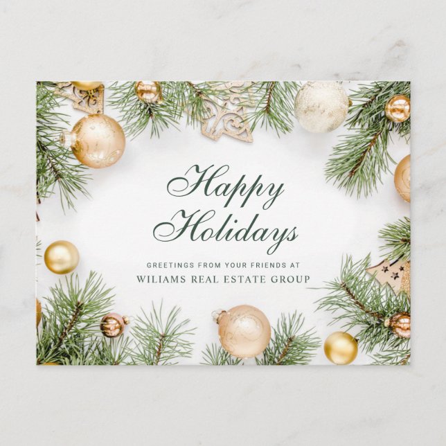 Cartes Pour Fêtes Annuelles Retro Rustic Christmas Ornament Salutation d'entre (Devant)