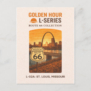 Cartes Pour Fêtes Annuelles Rétro Saint-Louis Missouri Route 66 Monument Art