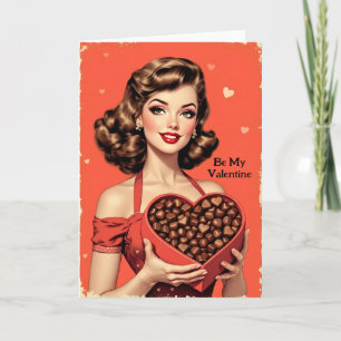 Cartes Pour Fêtes Annuelles Rétro Saint-Valentin Pin-Up des années 1950
