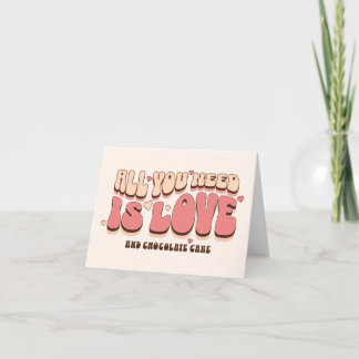 Cartes Pour Fêtes Annuelles Rétro Tout ce dont vous avez besoin est Gâteau au 