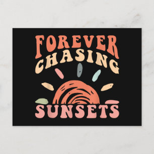 Cartes Pour Fêtes Annuelles Rétro Vintage pour toujours Chasse Couchers de sol